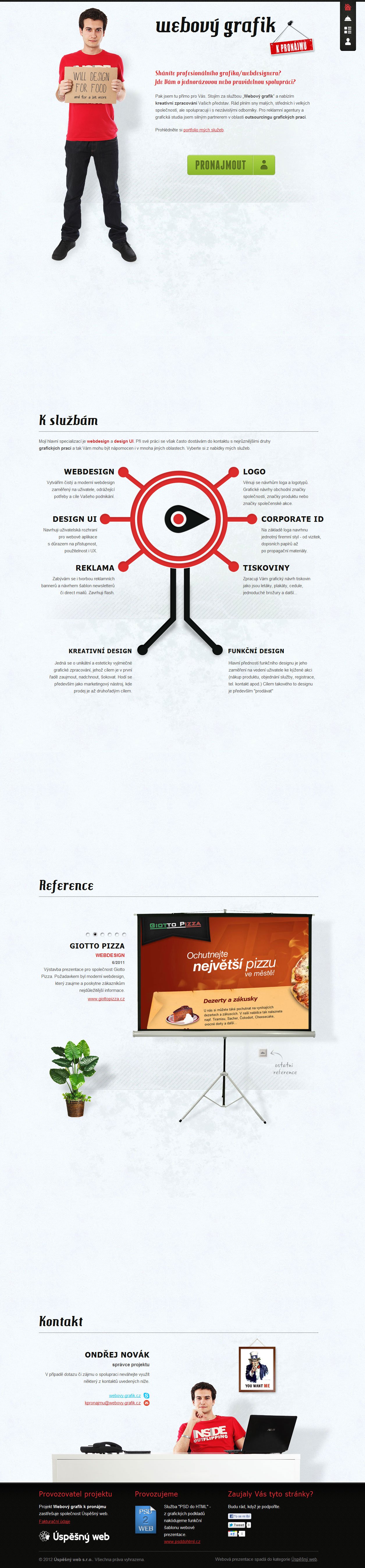 Webový Grafik Website Screenshot