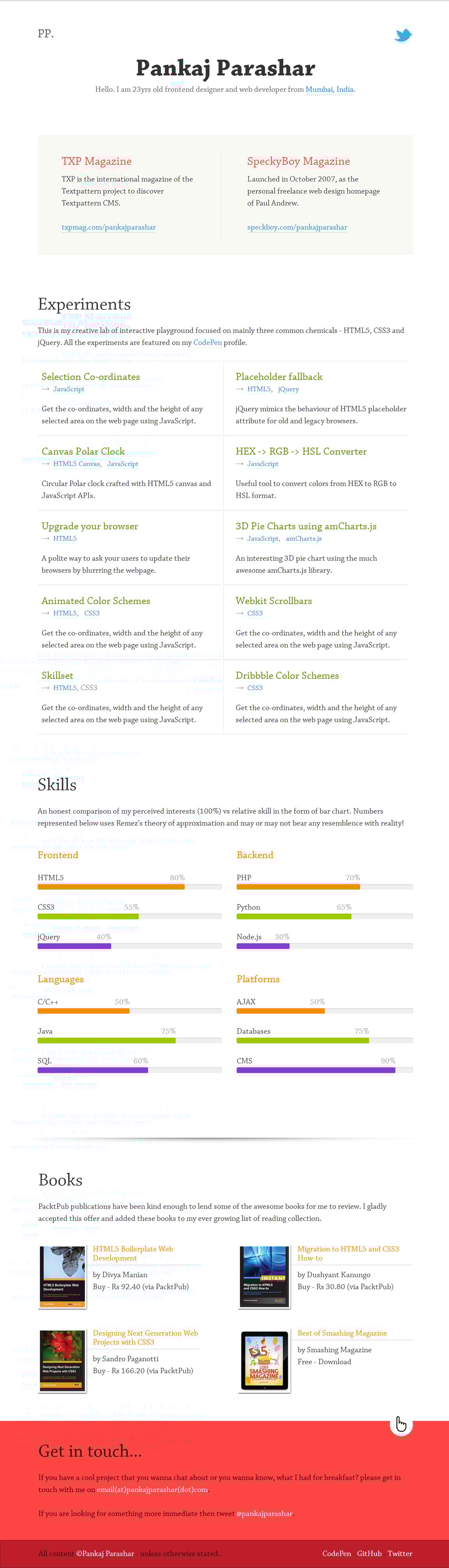 Pankaj Parashar Website Screenshot