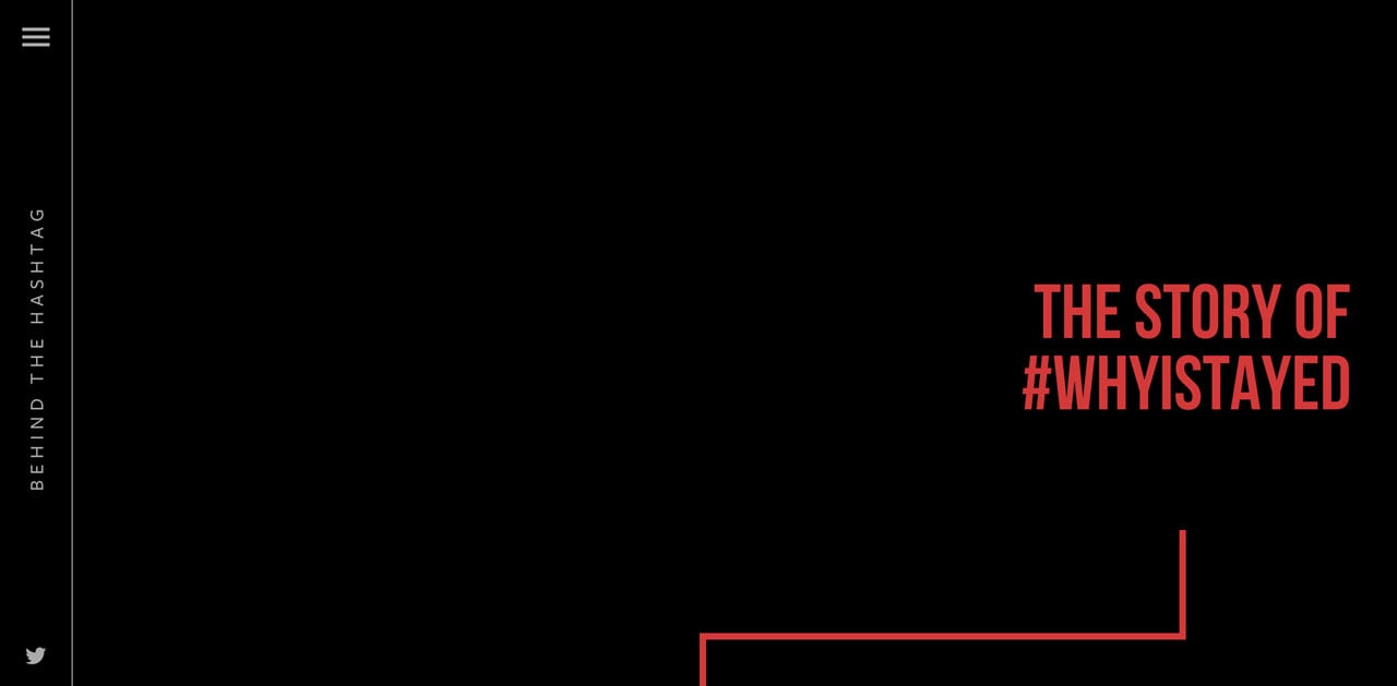 Behind The Hashtag: #WhyIStayed Website Screenshot