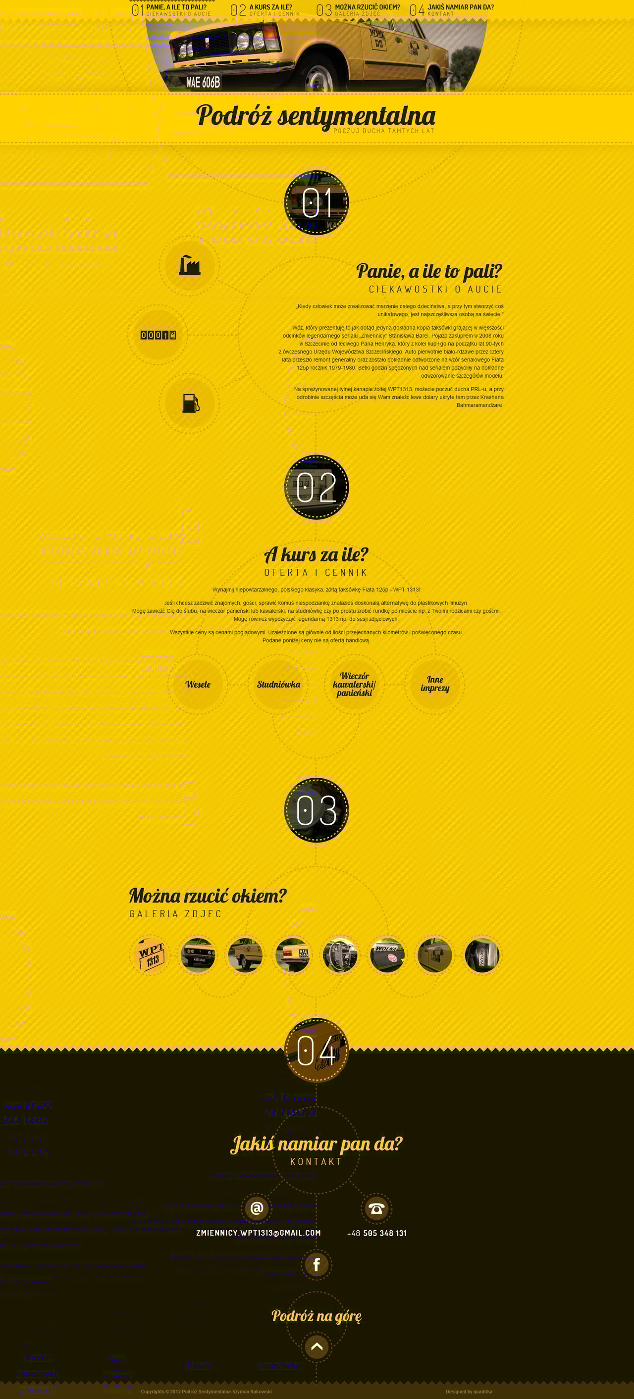 WPT1313 – Old Fiat 125p for hire! Website Screenshot