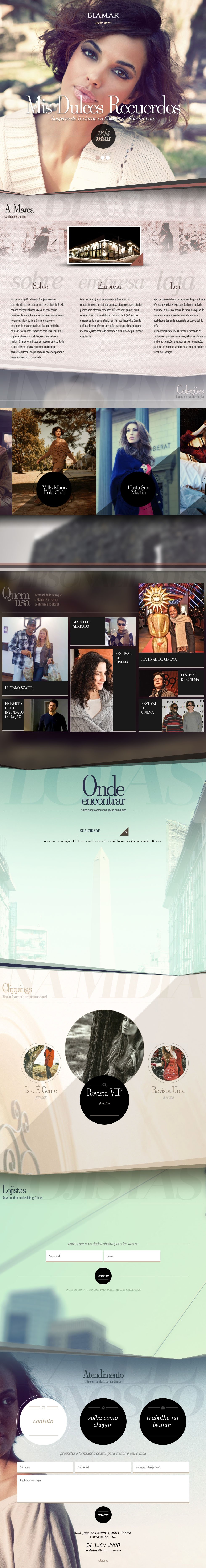 Biamar – Inverno 2012 Website Screenshot