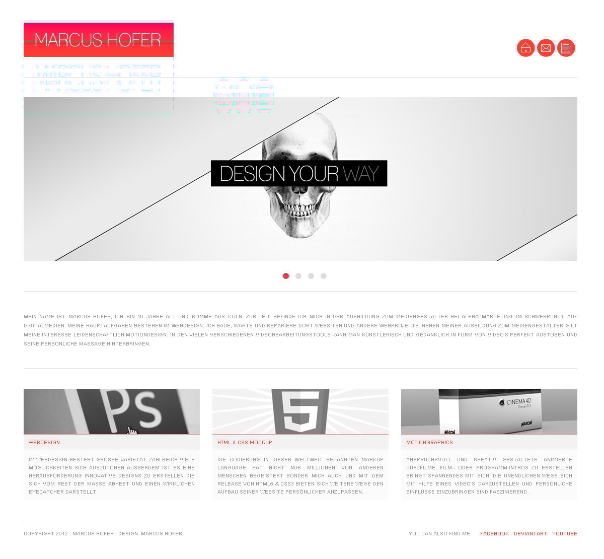 Marcus Hofer Website Screenshot