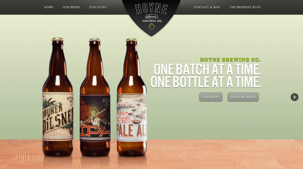 Hoyne Brewing Co. Website Screenshot