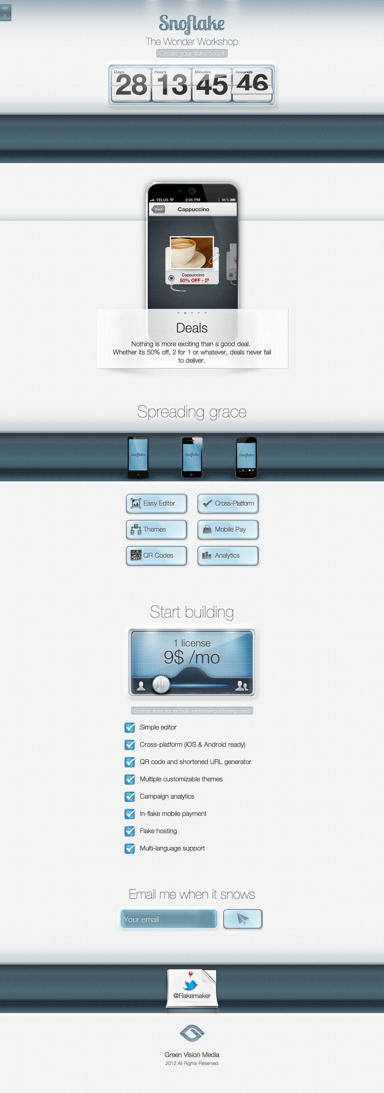 Snoflake Website Screenshot