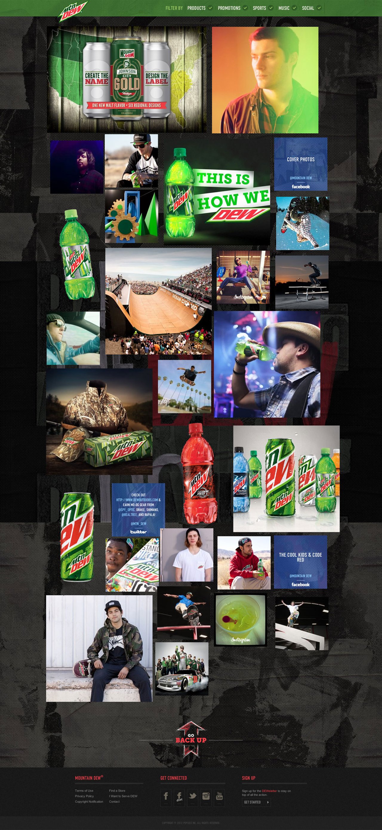 Mountain Dew Website Screenshot
