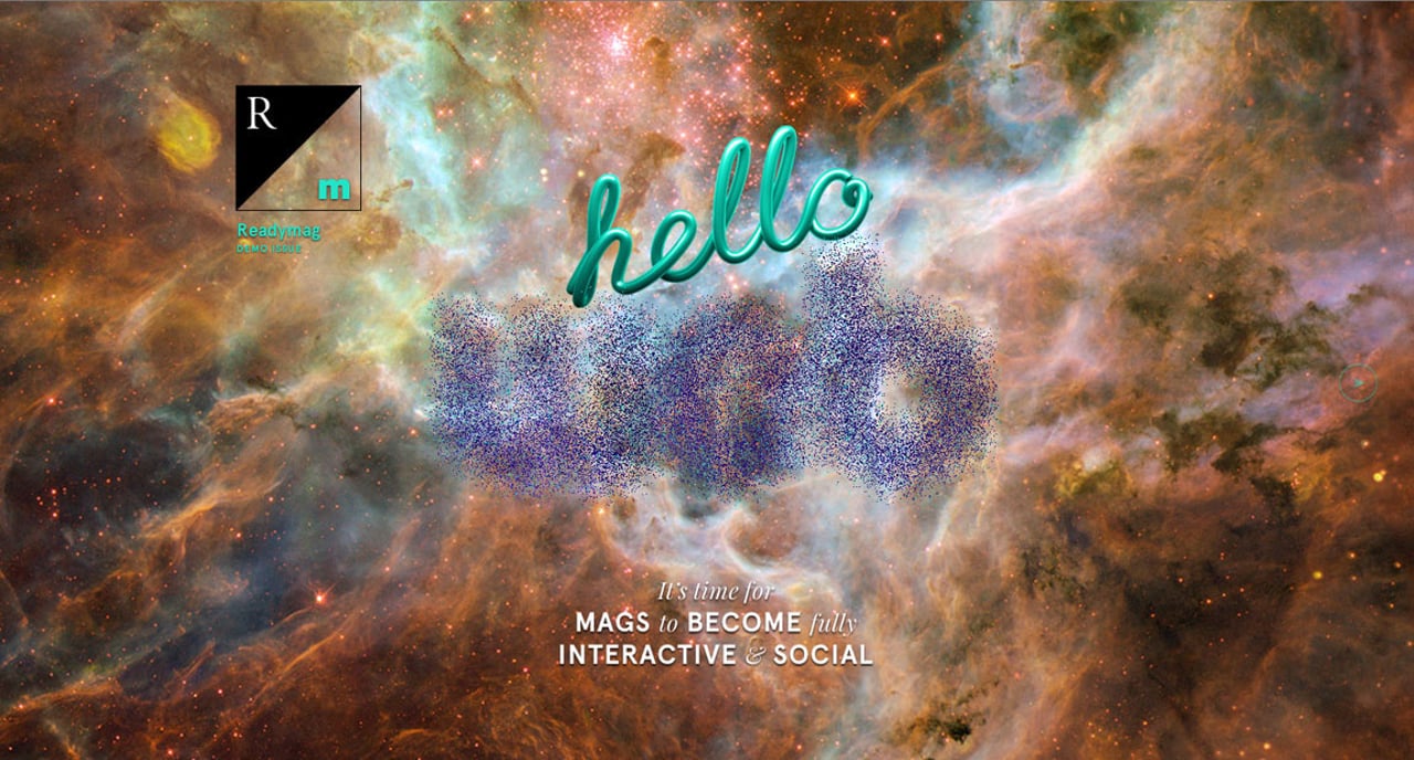 Readymag β Demo Issue Website Screenshot