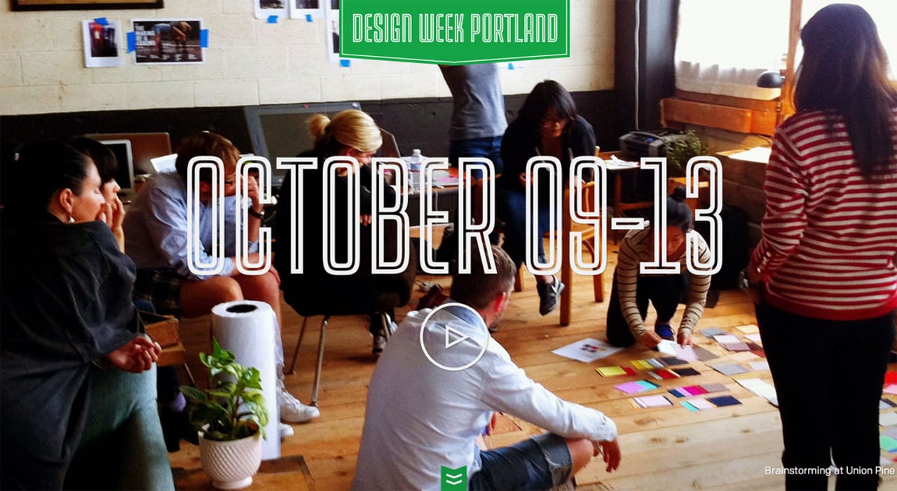 Design Week Portland Website Screenshot