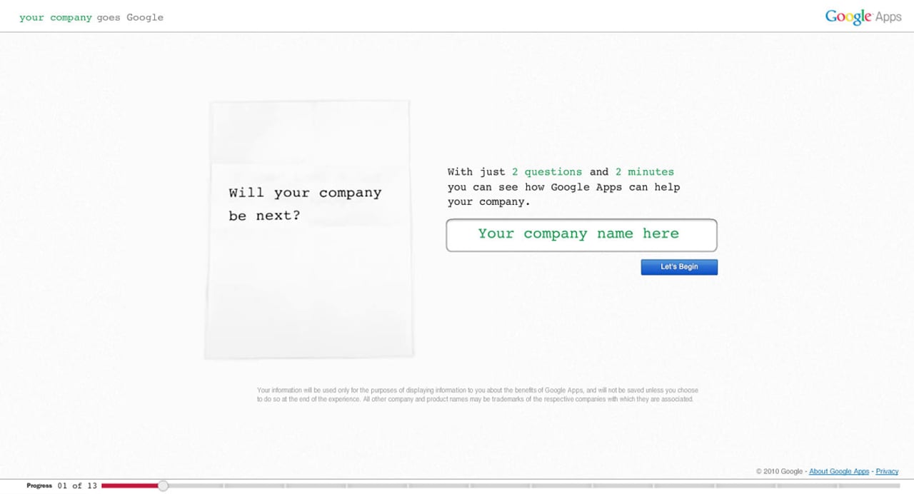 Gone Google Website Screenshot