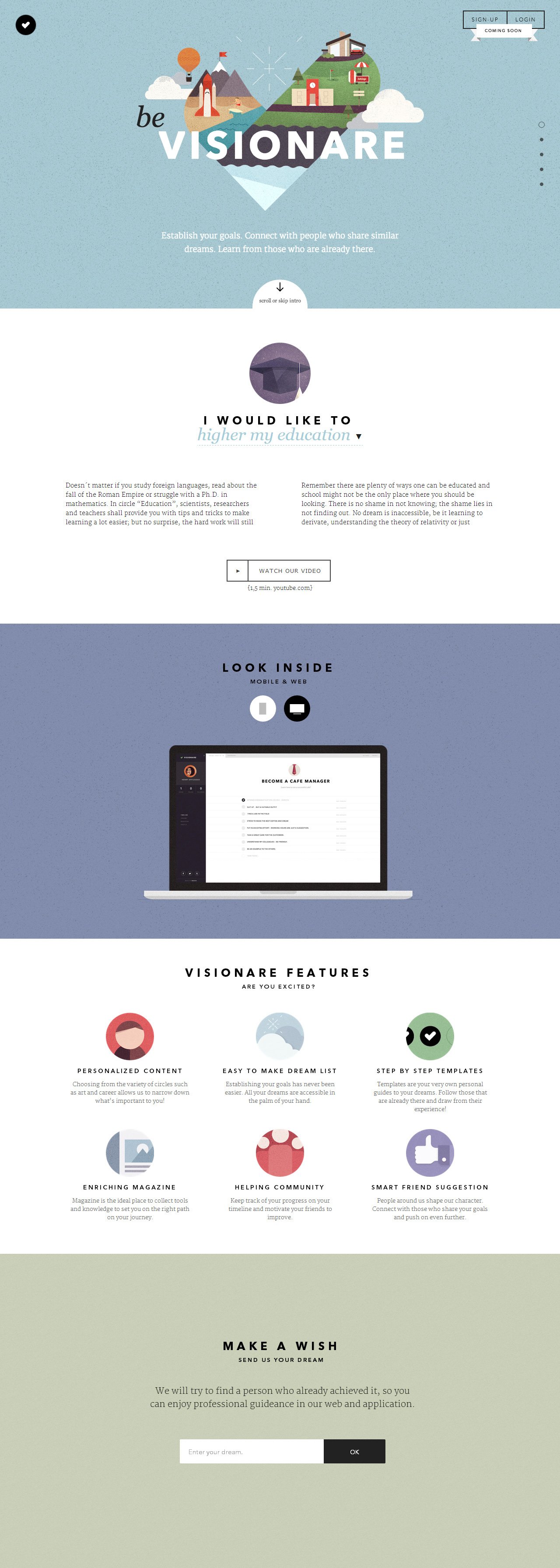 Website Inspiration: Visionare Website Screenshot