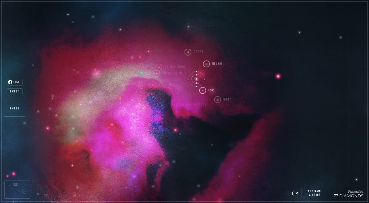 Website Inspiration: Diamonds in the Sky Website Screenshot