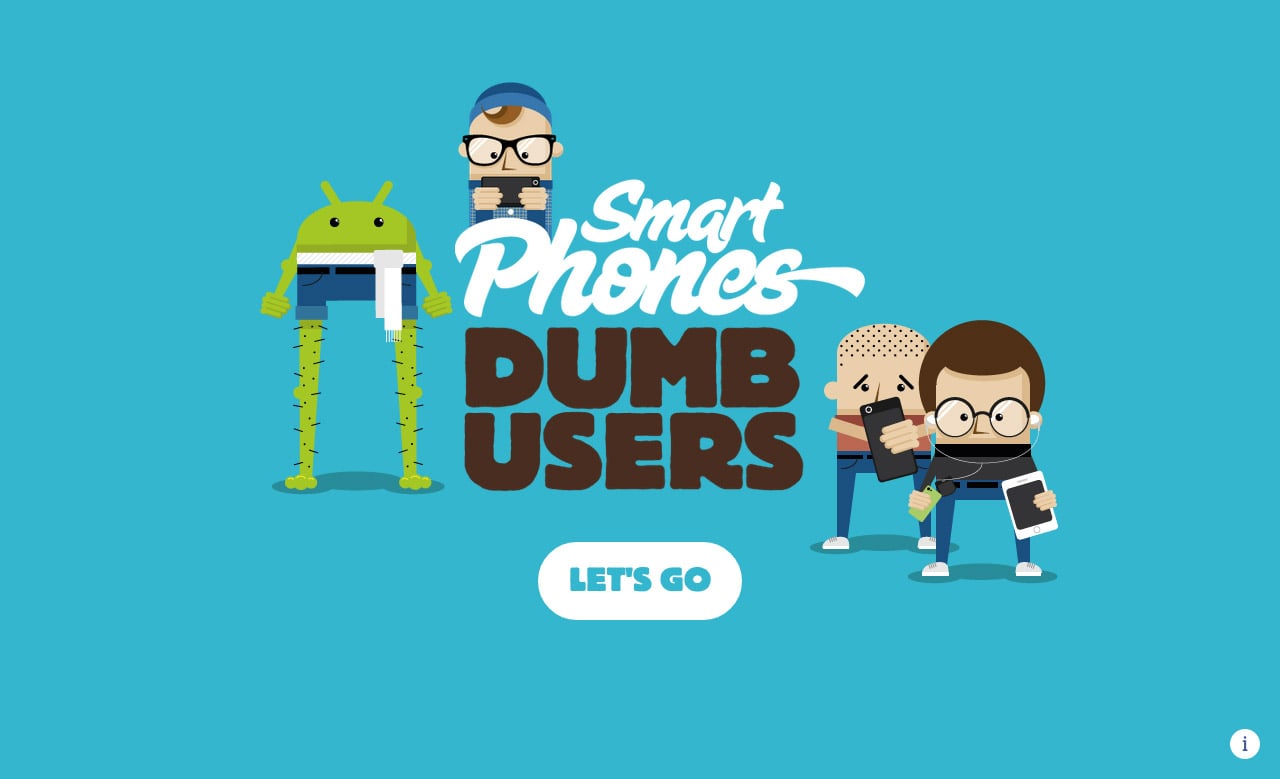 Website Inspiration: Smartphones… Dumb Users Website Screenshot