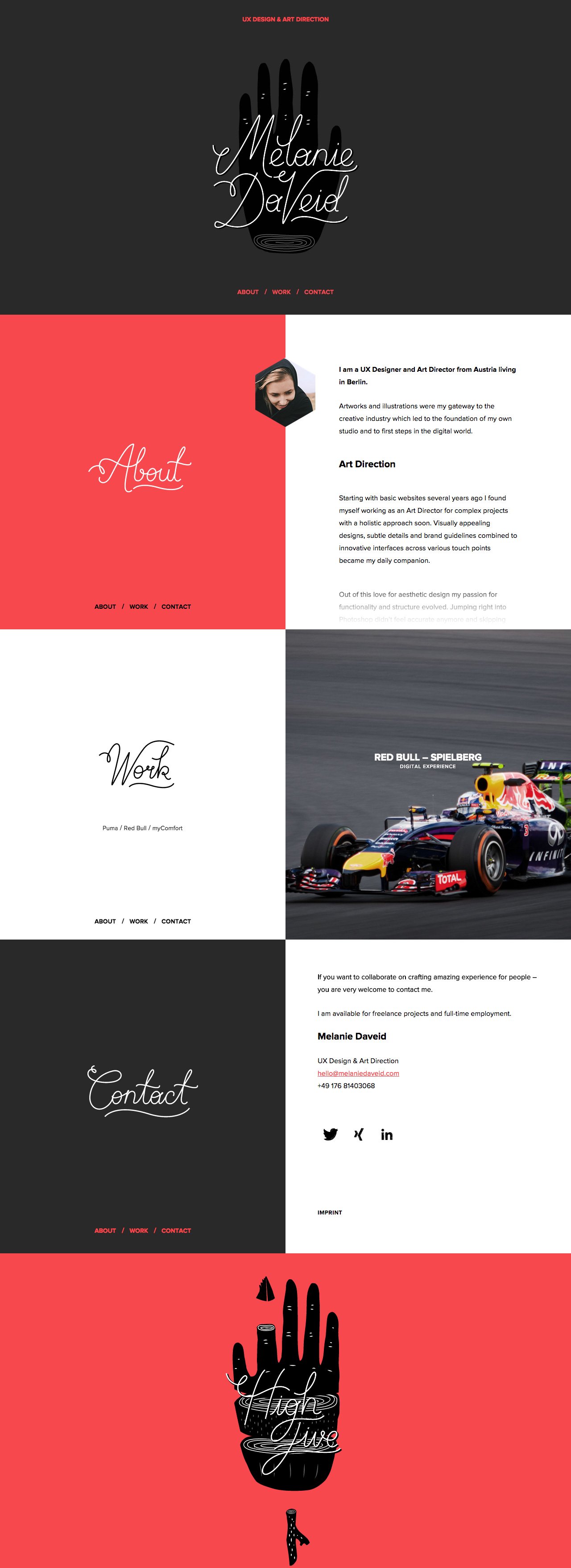 Website Inspiration: Melanie Daveid Website Screenshot