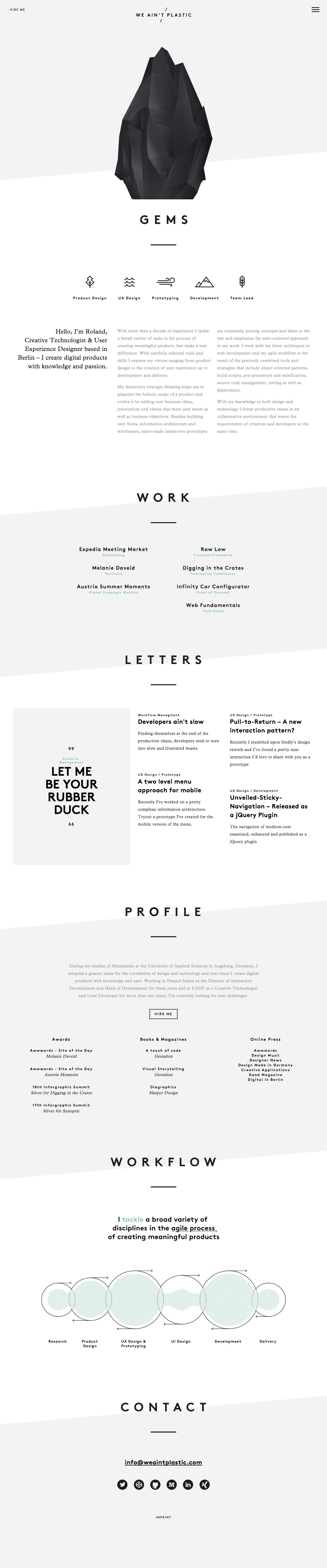 Website Inspiration: We Ain’t Plastic Website Screenshot