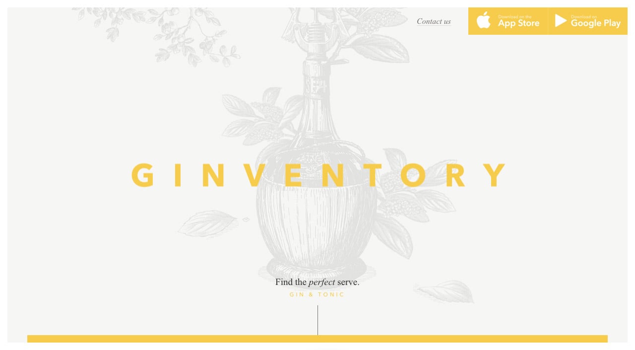 Website Inspiration: Ginventory Website Screenshot