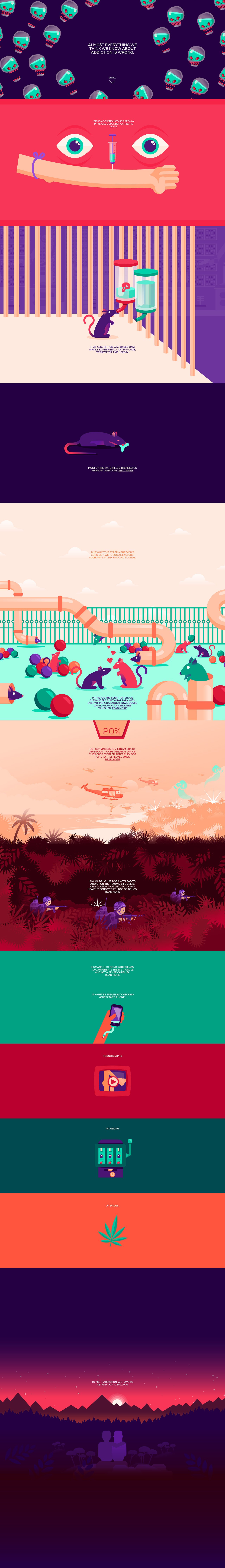 Website Inspiration: Almost everything we think we know about Addiction is wrong Website Screenshot