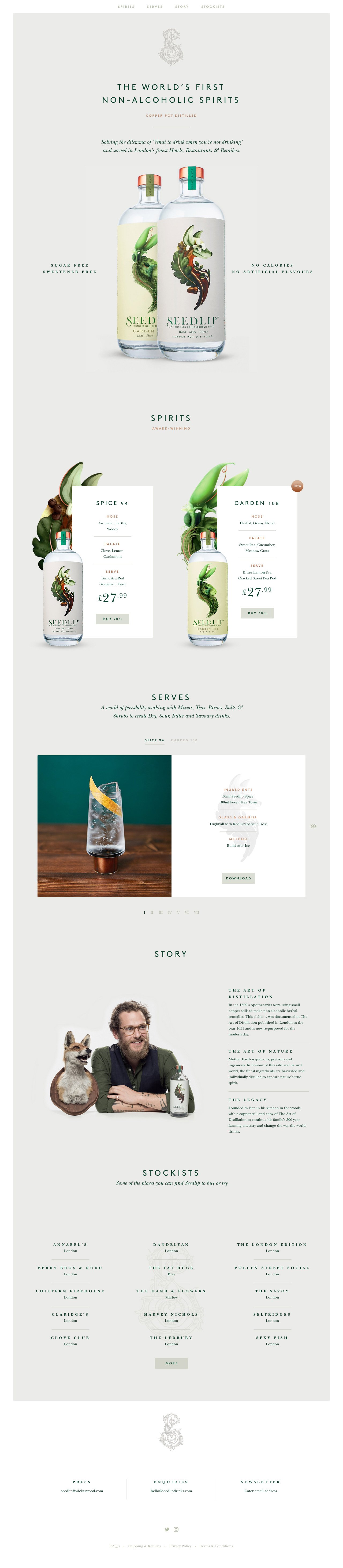 Seedlip Website Screenshot