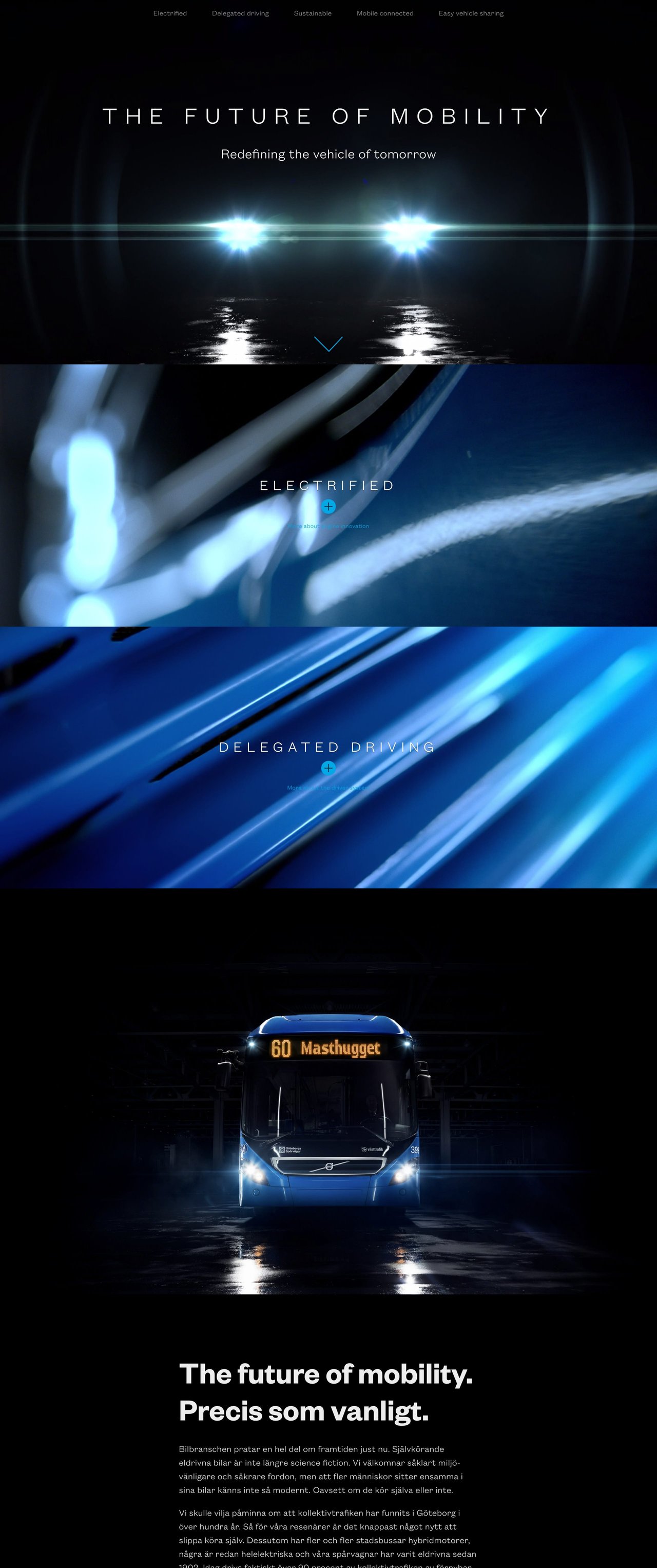 The Future Of Mobility Website Screenshot