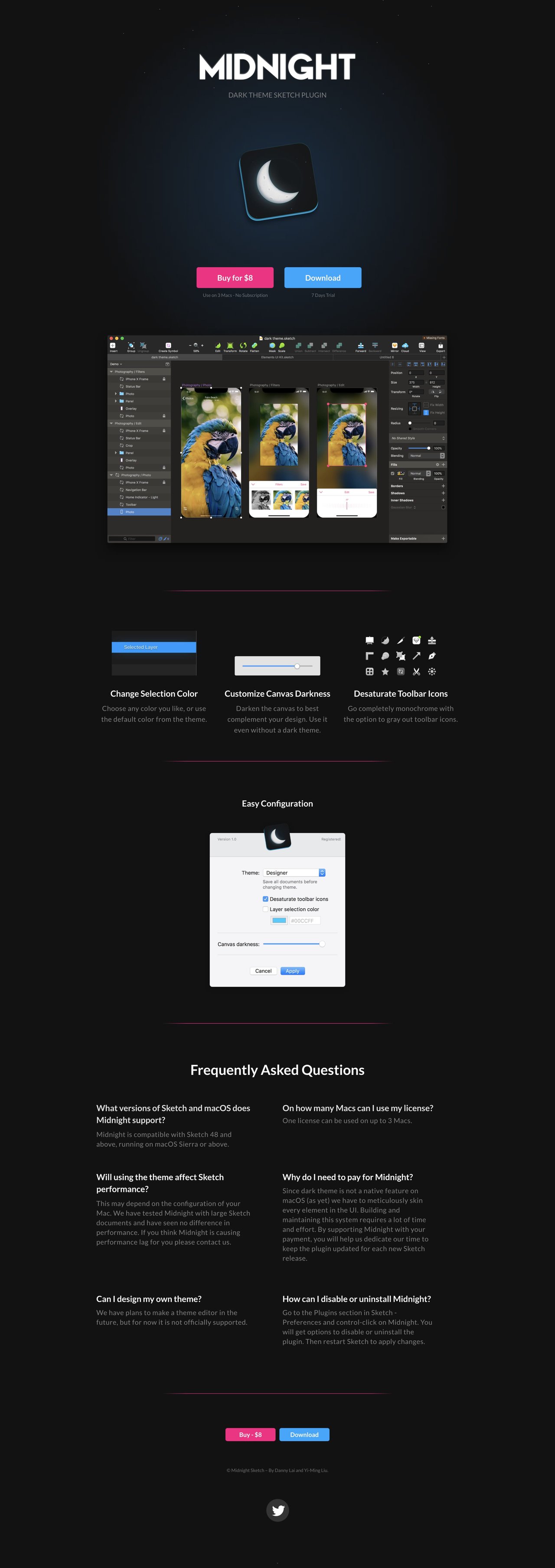 Midnight Website Screenshot