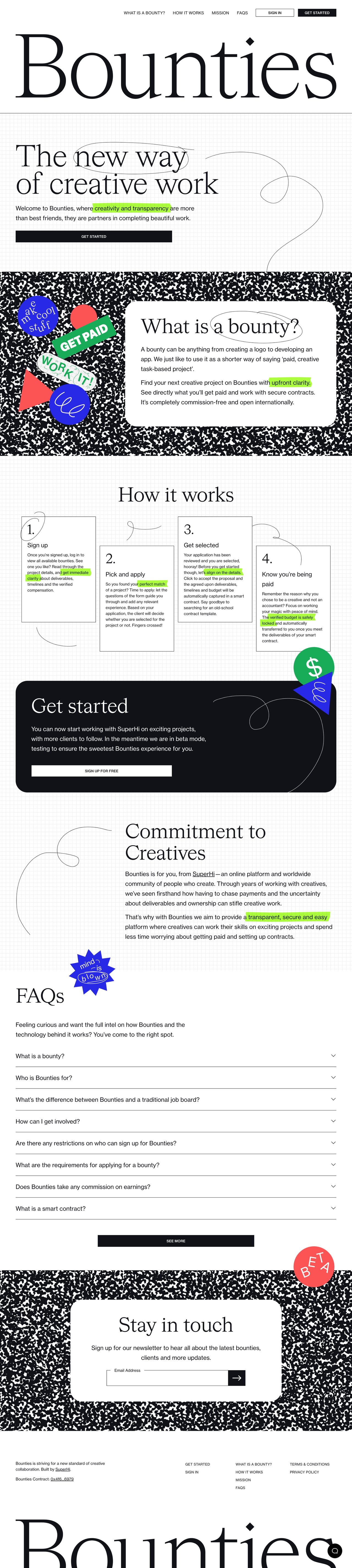 Bounties Website Screenshot