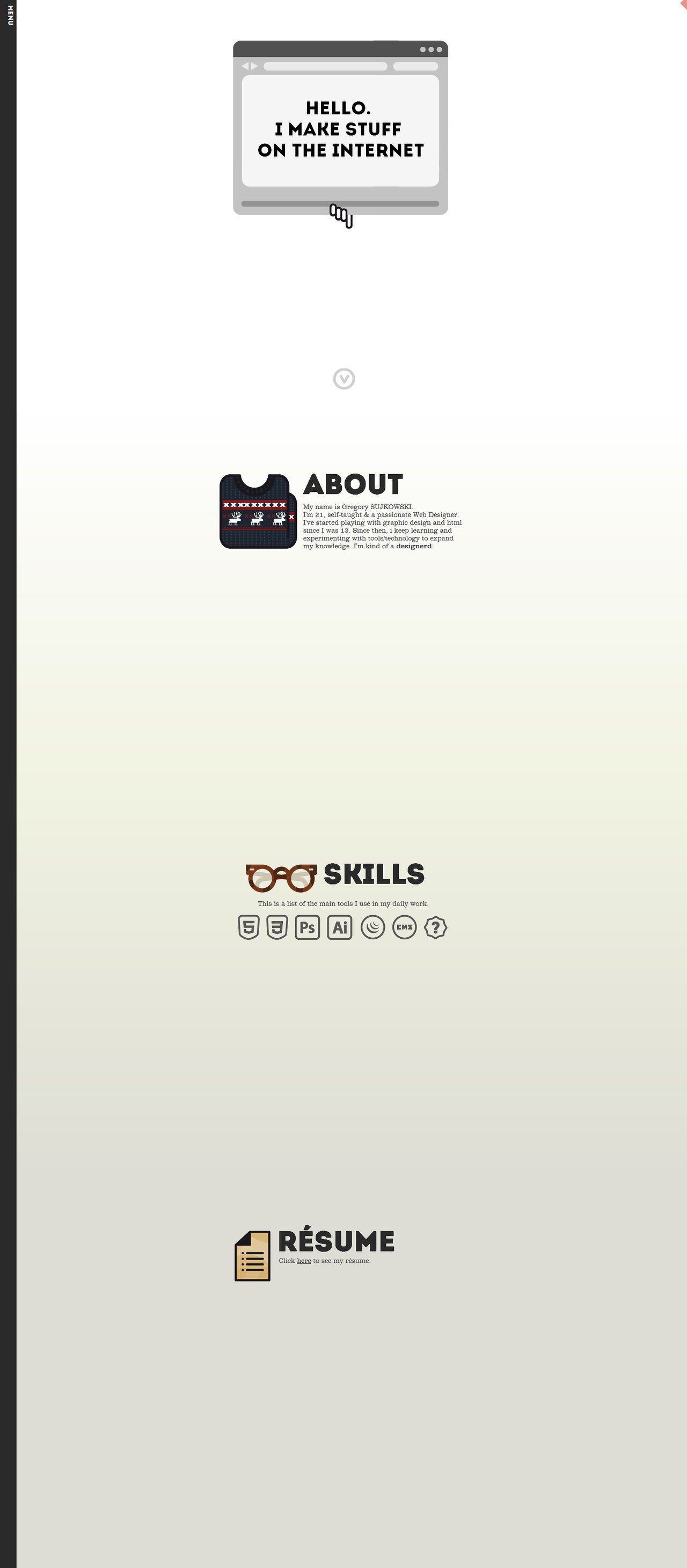 Gregory Sujkowski Website Screenshot