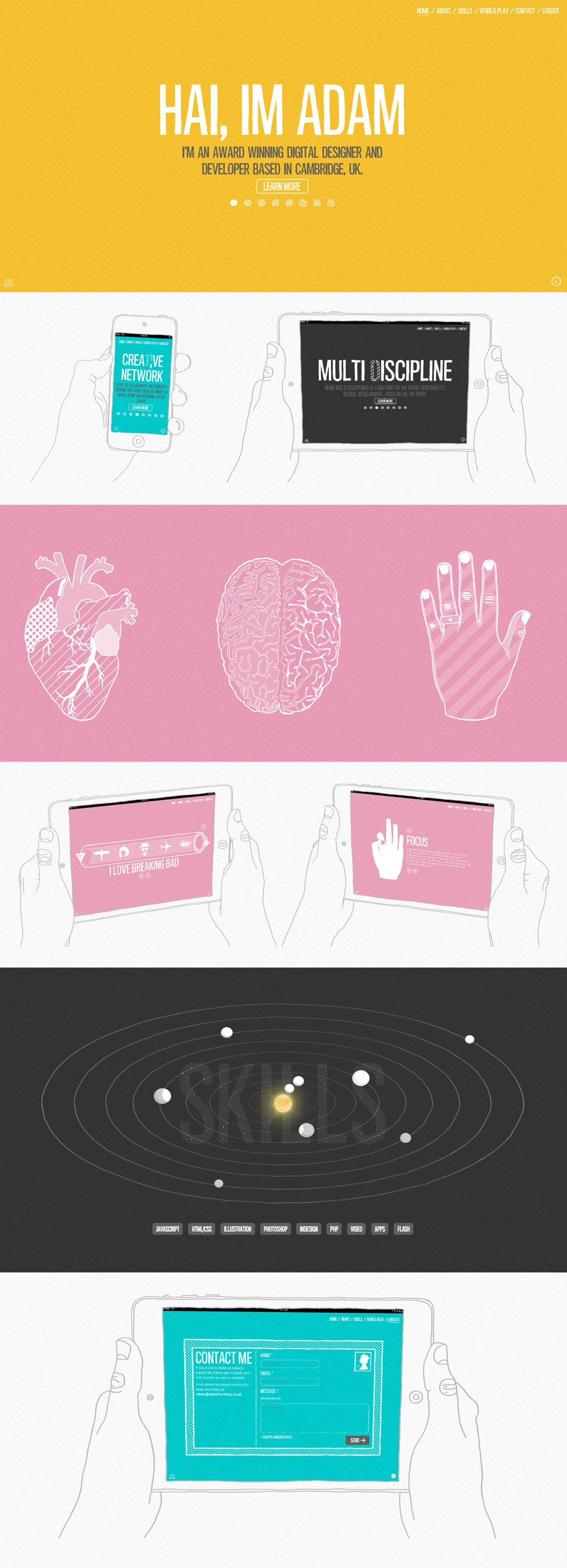 Adam Hartwig Website Screenshot