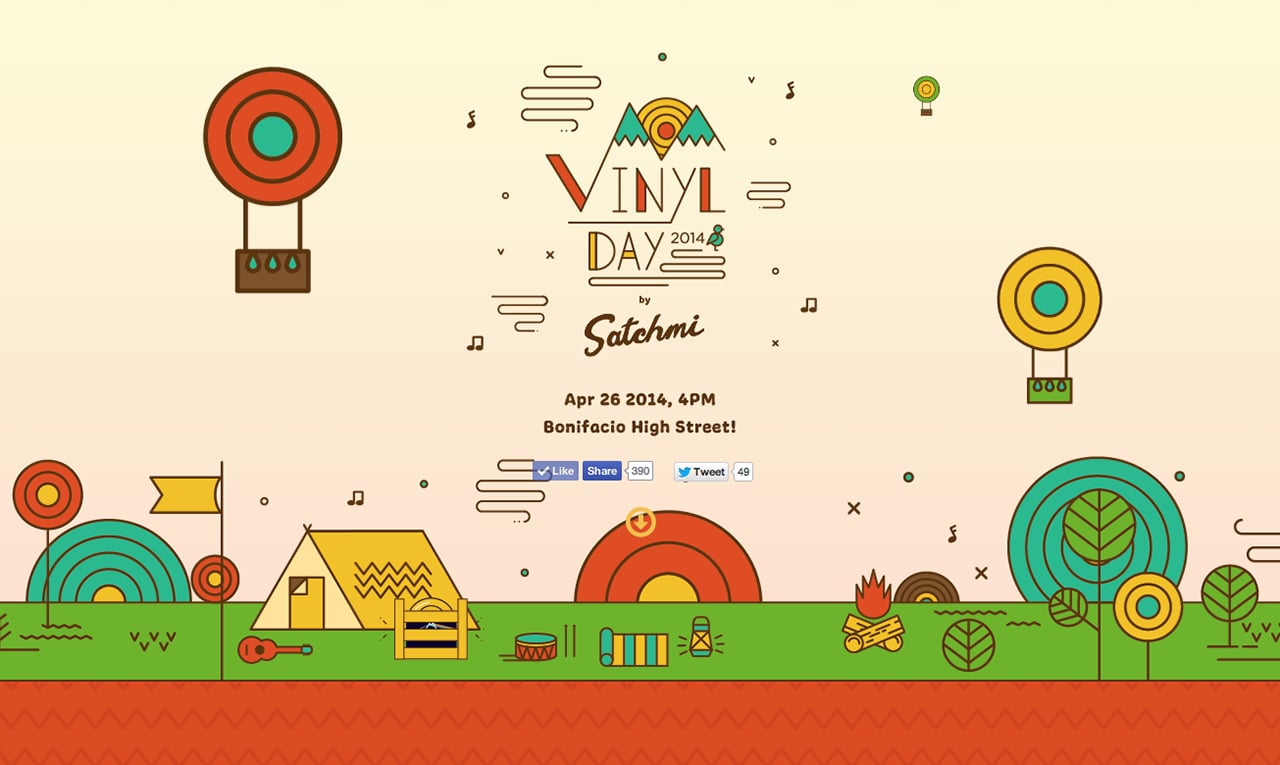 Website Inspiration: Vinyl Day 2014 Website Screenshot