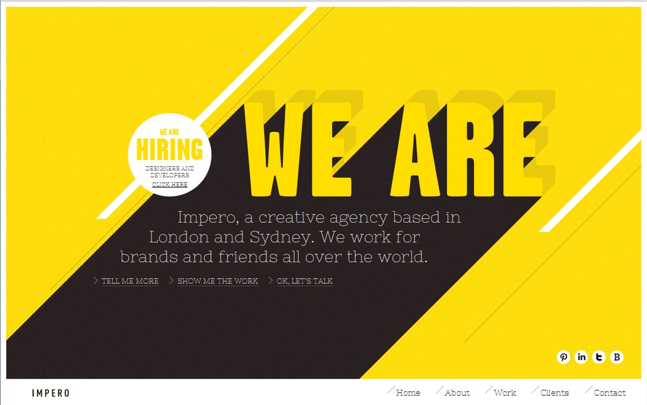 Impero Website Screenshot