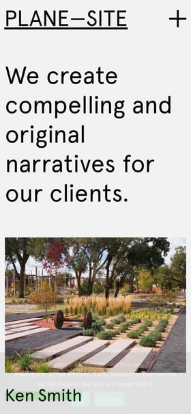 Plane—Site Mobile Preview