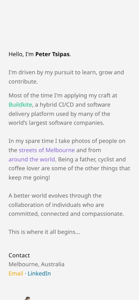 Peter Tsipas Mobile Preview