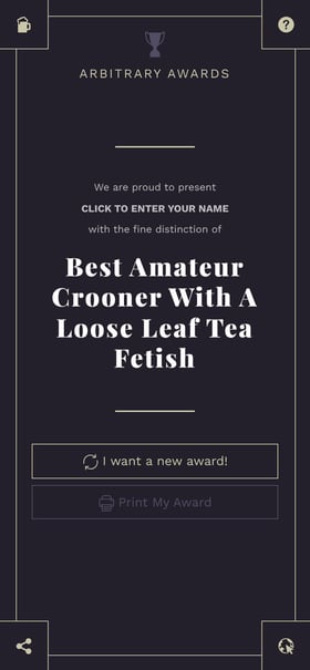 Arbitrary Awards Mobile Preview