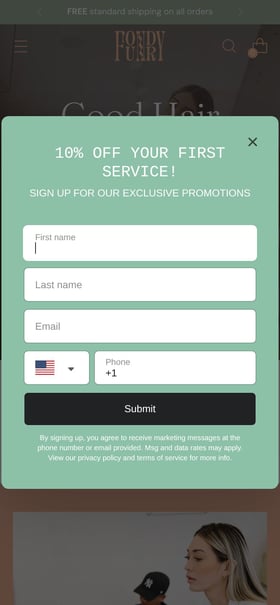 Foundry Salon Mobile Preview