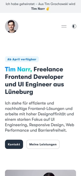 Tim Grochowski Mobile Preview