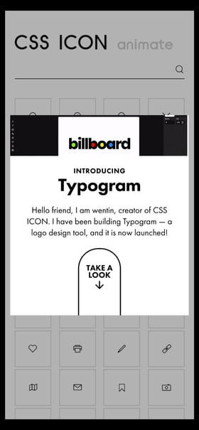 CSS Icon Mobile Preview