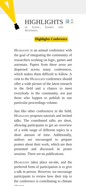 Highlights Mobile Preview