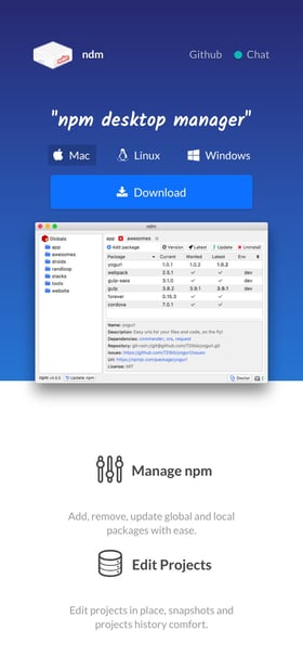 Npm Desktop Manager Mobile Preview