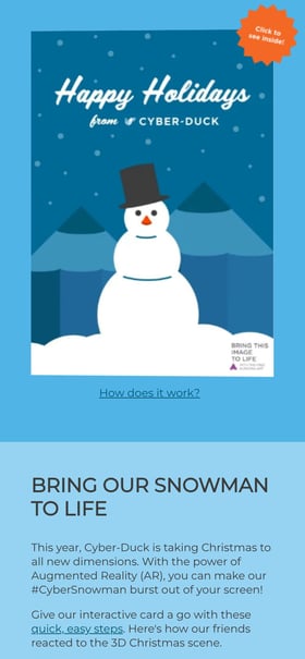 Augmented Reality Christmas Card Mobile Preview