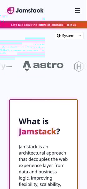 JAMstack Mobile Preview