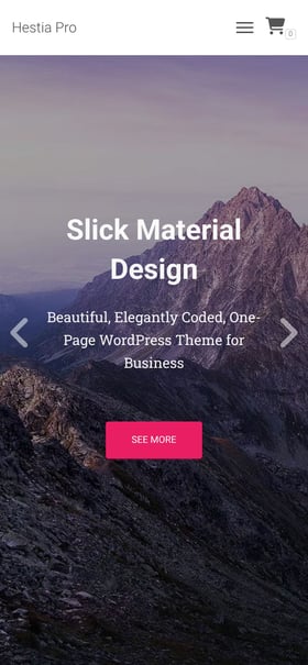 Hestia Pro Mobile Preview