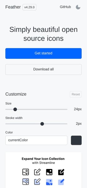 Feather Mobile Preview