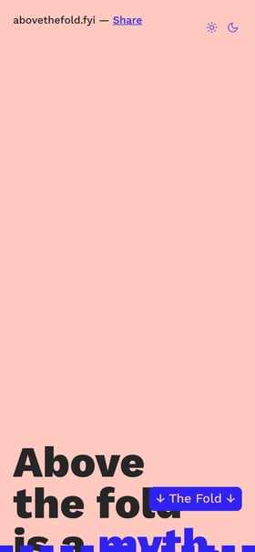 Above the fold is a myth. Mobile Preview