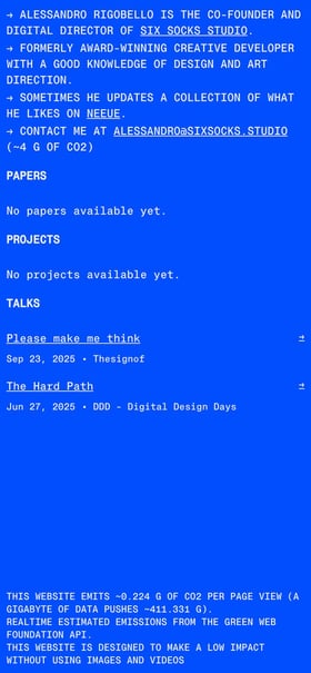 Alessandro Rigobello Mobile Preview