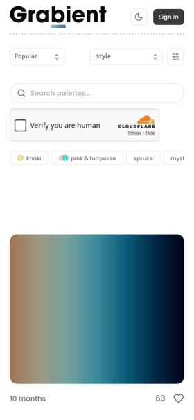 Grabient Mobile Preview