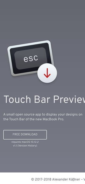 Touch Bar Preview Mobile Preview