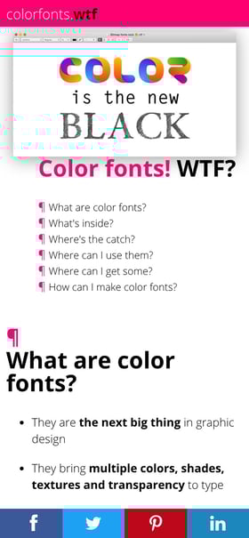 Color Fonts! WTF? Mobile Preview