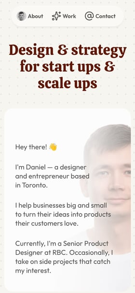 Daniel Novykov Mobile Preview