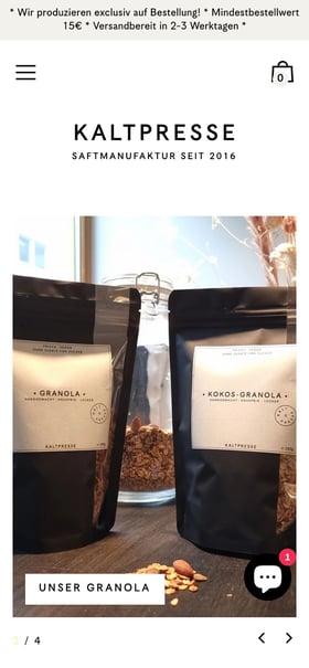 Kaltpresse Mobile Preview
