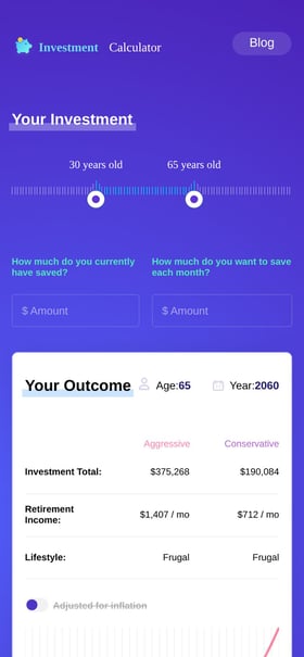 Investment Calculator Mobile Preview