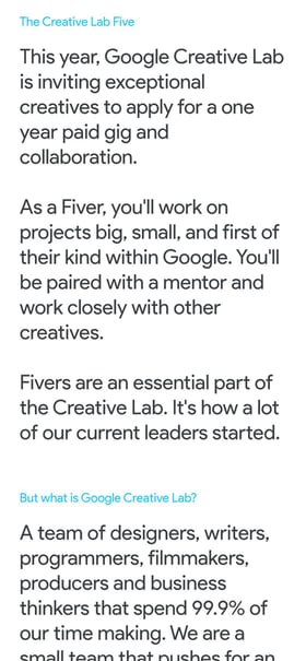 Creative Lab Five Mobile Preview