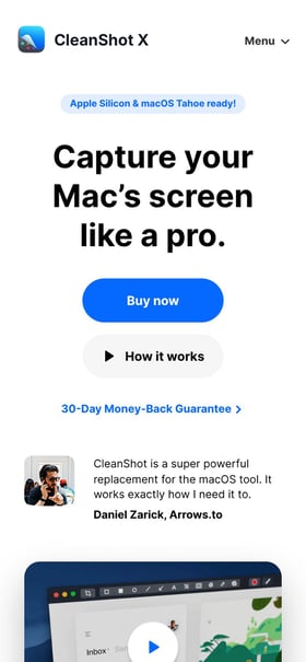 CleanShot Mobile Preview