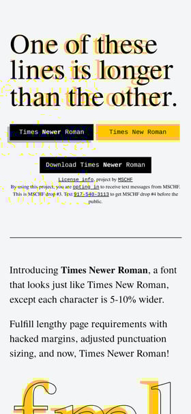 Times Newer Roman Mobile Preview